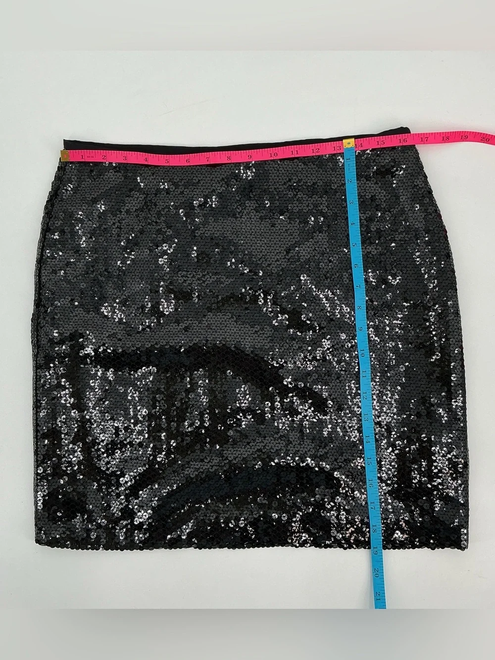 Carole Little Black Sequin Mini Sparkle Party Skirt